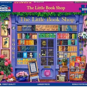 White Mountain 1000 Piece Jigsaw Puzzle The Little Book Shop Library Puzzles